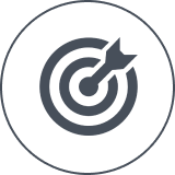 Target icon with dart in center.